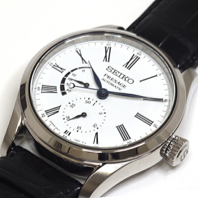 SEIKO セイコー メンズ腕時計 プレサージュ SARW035 琺瑯ダイヤル クロコダイルベルト ホワイト(白)文字盤 自動巻き