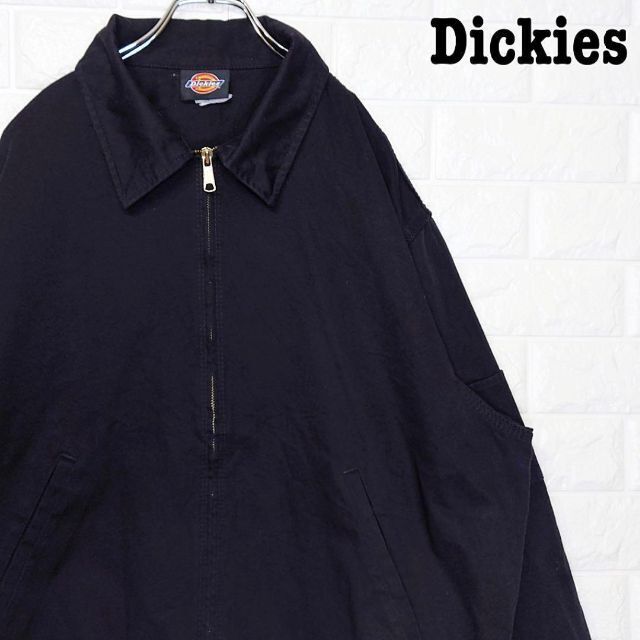 刺繍ロゴ★ディッキーズ Dickies ワークジャケット ブルゾン ブラック