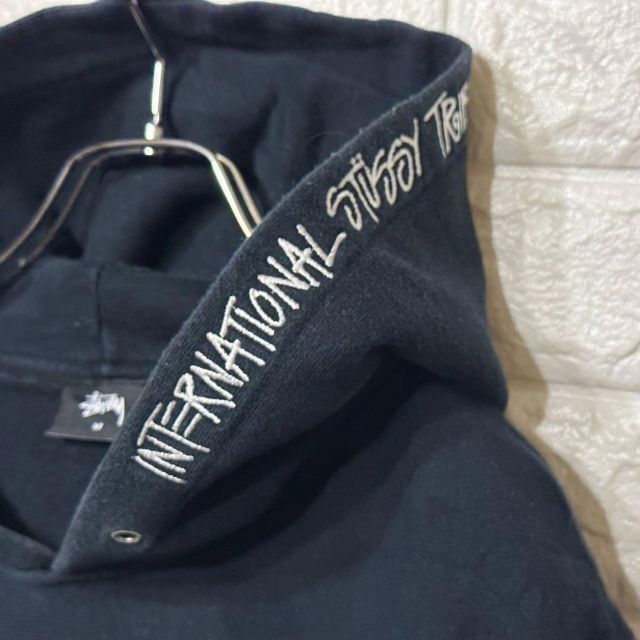 綿100%★ステューシーSTUSSY スウェットパーカー ビッグサイズ 刺繍ロゴ