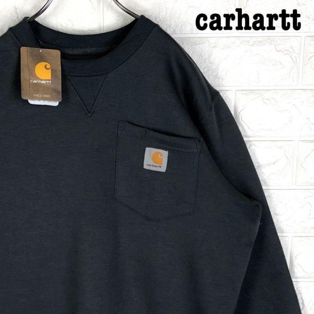 carhartt(カーハート)のタグ付き未使用★カーハートcarharttスウェット 裏起毛トレーナー 刺繡ロゴ メンズのトップス(スウェット)の商品写真