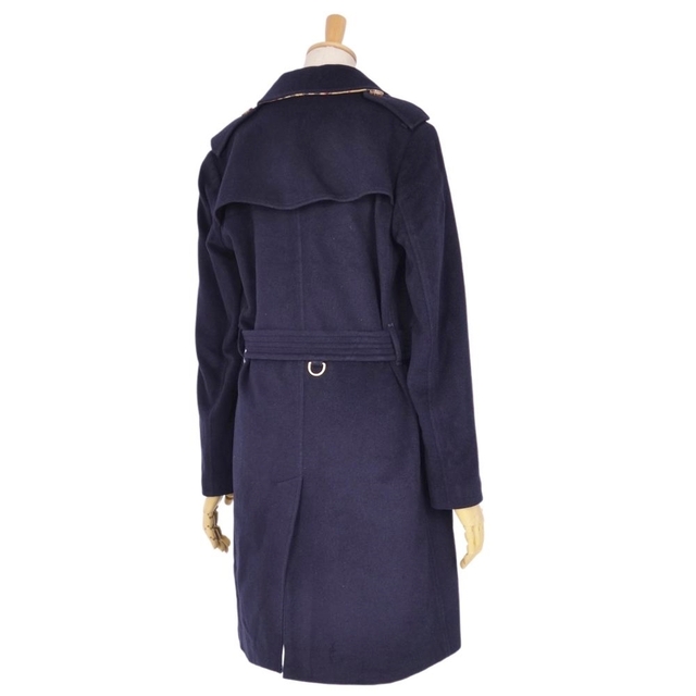 販促ツール 【美品】バーバリー カシミア入りウールコート 濃紺 140