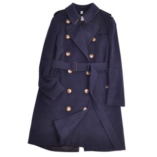 バーバリー(BURBERRY)のバーバリー BURBERRY コート トレンチコート カシミヤ アウター レディース UK6 US34 IT38(M相当) ネイビー(トレンチコート)