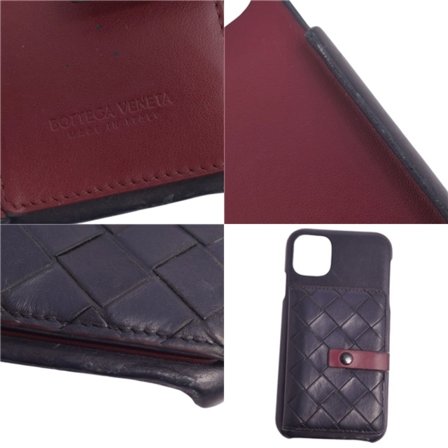 ボッテガヴェネタ BOTTEGA VENETA スマホケース カバー イントレチャート iPhone11 テックアクセサリー レザー メンズ レディース ネイビー ボッテガヴェネタ BOTTEGA VENETA スマホケース カバー イントレチャート iPhone11 テックアクセサリー レザー メンズ レディース ネイビー