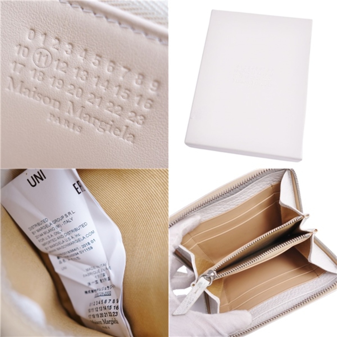 メゾンマルジェラ Maison Margiela 財布 ウォレット ラウンドファスナー 11 カーフレザー メンズ レディース ホワイト メゾンマルジェラ Maison Margiela 財布 ウォレット ラウンドファスナー 11 カーフレザー メンズ レディース ホワイト