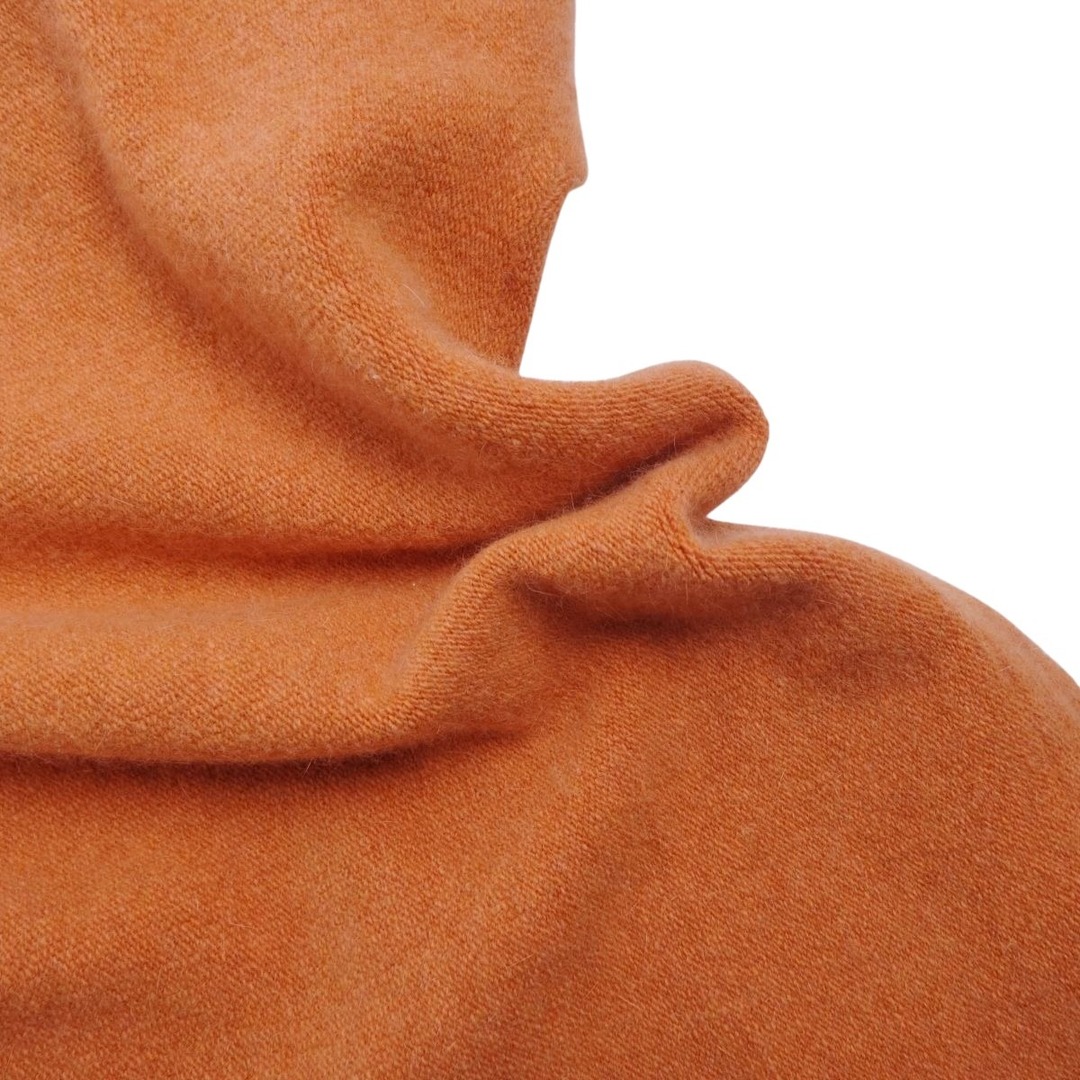 ISSEY MIYAKE(イッセイミヤケ)の美品 イッセイミヤケ HaaT ISSEY MIYAKE ニット セーター 半袖 ショートスリーブ ハイネック 無地 ウール トップス レディース 2(M相当) オレンジ レディースのトップス(ニット/セーター)の商品写真