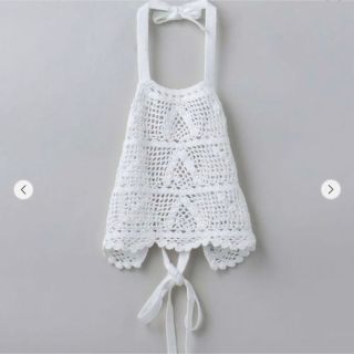 ロク(6 (ROKU))のCOTTON CROCHET HALTER TOP 6 roku(キャミソール)