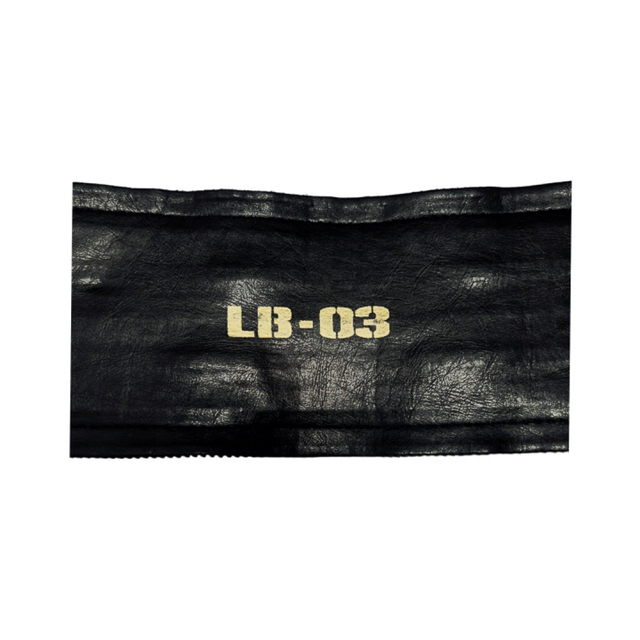 LB-03(エルビーゼロスリー)のLB-03 レザー 黒 ゴムベルト フリーサイズ シンプル モード おしゃれ レディースのファッション小物(ベルト)の商品写真