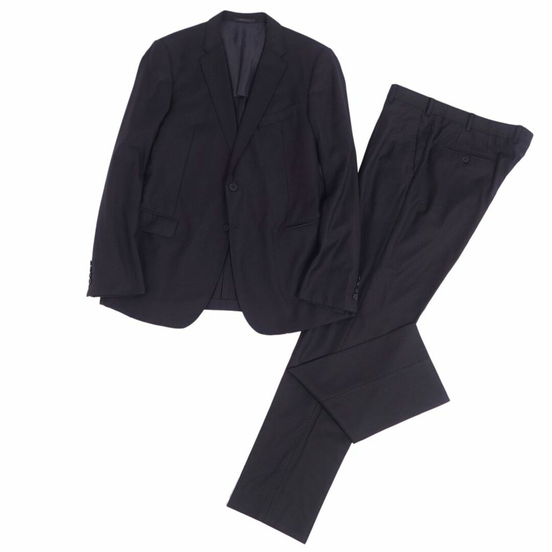 表記サイズ52アルマーニ コレッツォーニ ARMANI COLLEZIONI セットアップ シングル スーツ ウール ジャケット パンツ メンズ 52(L相当) ブラック