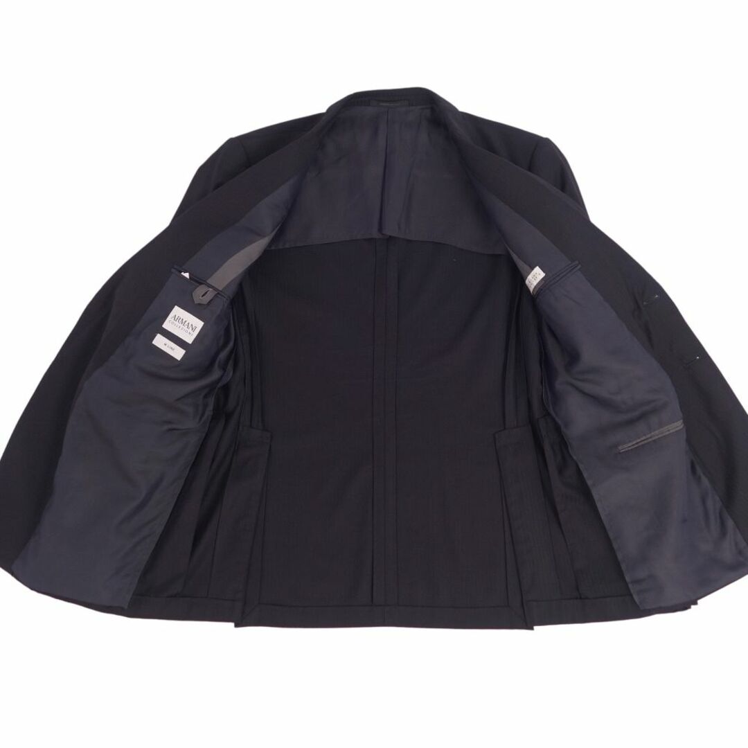 アルマーニ コレッツォーニ ARMANI COLLEZIONI セットアップ シングル スーツ ウール ジャケット パンツ メンズ 52(L相当) ブラック
