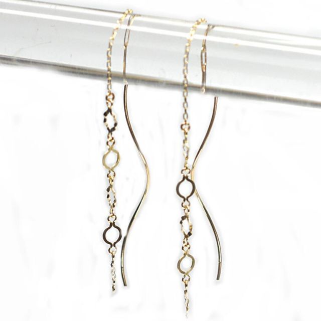 【新品】10金/k10/ポスト/ロングタイプ/イエローゴールド/アメリカンピアス