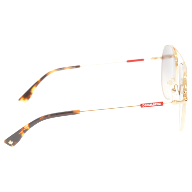 DSQUARED2(ディースクエアード)のDSQUARED2 ディースクエアード D2 0045 ブルークリアレンズ ゴールドフレーム サングラス メンズのファッション小物(サングラス/メガネ)の商品写真