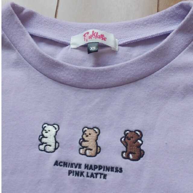 PINK-latte(ピンクラテ)のピンクラテ　長袖Tシャツ  XS  150cm キッズ/ベビー/マタニティのキッズ服女の子用(90cm~)(Tシャツ/カットソー)の商品写真