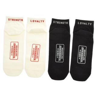 ネイバーフッド(NEIGHBORHOOD)のNEIGHBORHOOD ネイバーフッド 19SS I.D.2PAC/CA-SOCKS ソックス 靴下 ブラック ホワイト セット 191KWNH-UWM03(その他)