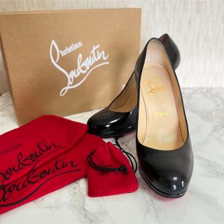 クリスチャンルブタン(Christian Louboutin)のクリスチャンルブタン　37 24cm シンプル　パテント　ブラック　黒　パンプス(ハイヒール/パンプス)