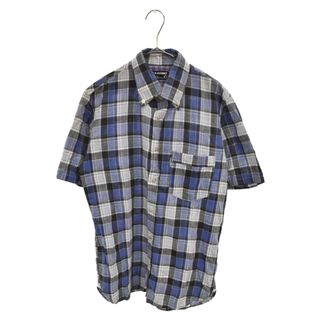 ハリウッドランチマーケット(HOLLYWOOD RANCH MARKET)のHOLLYWOOD RANCH MARKET ハリウッド ランチ マーケット Check Short Sleeve Shirt チェック半袖シャツ ブルー(シャツ)