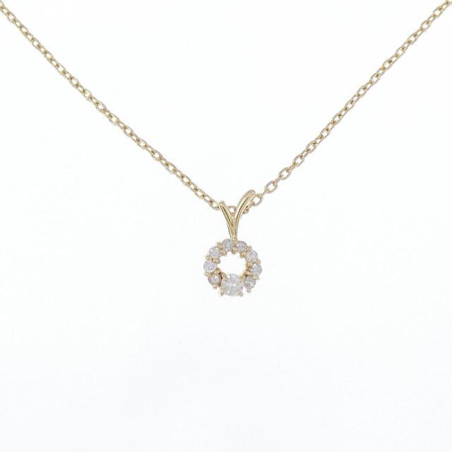 ネックレスK18YG ダイヤモンド ネックレス 0.1CT