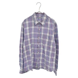 ハリウッドランチマーケット(HOLLYWOOD RANCH MARKET)のHOLLYWOOD RANCH MARKET ハリウッド ランチ マーケット GAIJIN MADE Check Long Sleeve Shirt ガイジンメイド シワ加工 長袖チェックシャツ ブルー/パープル/ホワイト(シャツ)