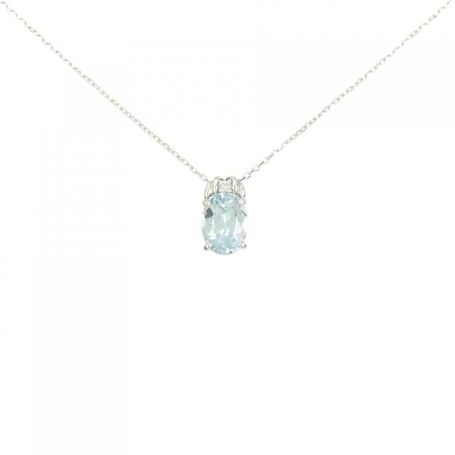 K18WG アクアマリン ネックレス 1.21CT-