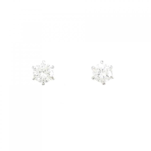 【リメイク】PT/ST ダイヤモンド ピアス 0.400CT 0.414CT F SI1 VG－GOOD