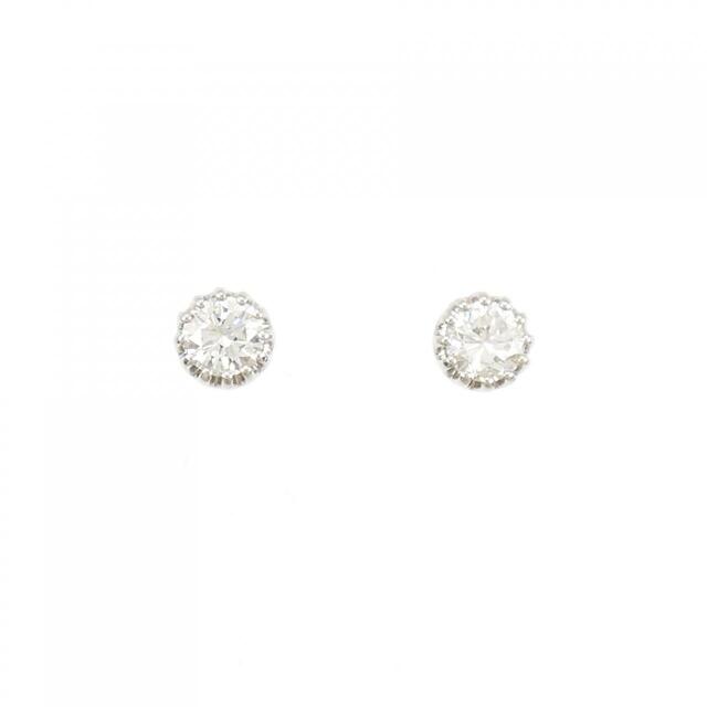 【リメイク】PT/ST ダイヤモンド ピアス 0.301CT 0.323CT G SI2 VG-GOOD