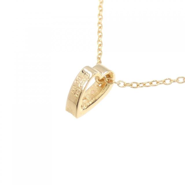K18PG ハート サファイヤ ネックレス 0.32CT 拡散処理未検査