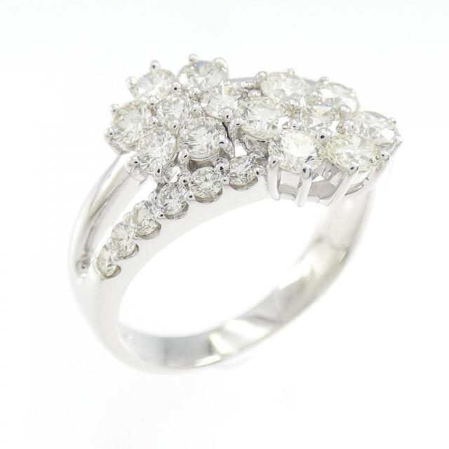 K18WG フラワー ダイヤモンド リング 1.00CT - www.sorbillomenu.com