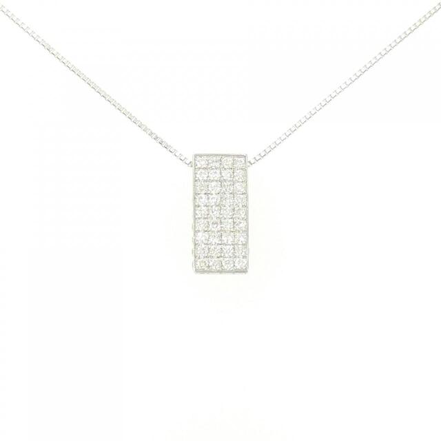 K18WG ダイヤモンド ネックレス 2.00CT - ネックレス