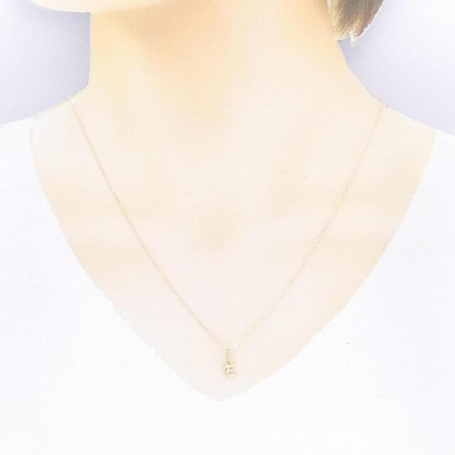 K18YG イニシャルE ダイヤモンド ネックレス 0.01CT