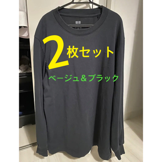 ユニクロ(UNIQLO)のエアリズムコットンUVカットクルーネックＴ（長袖）ユニクロ エアリズム(Tシャツ/カットソー(七分/長袖))