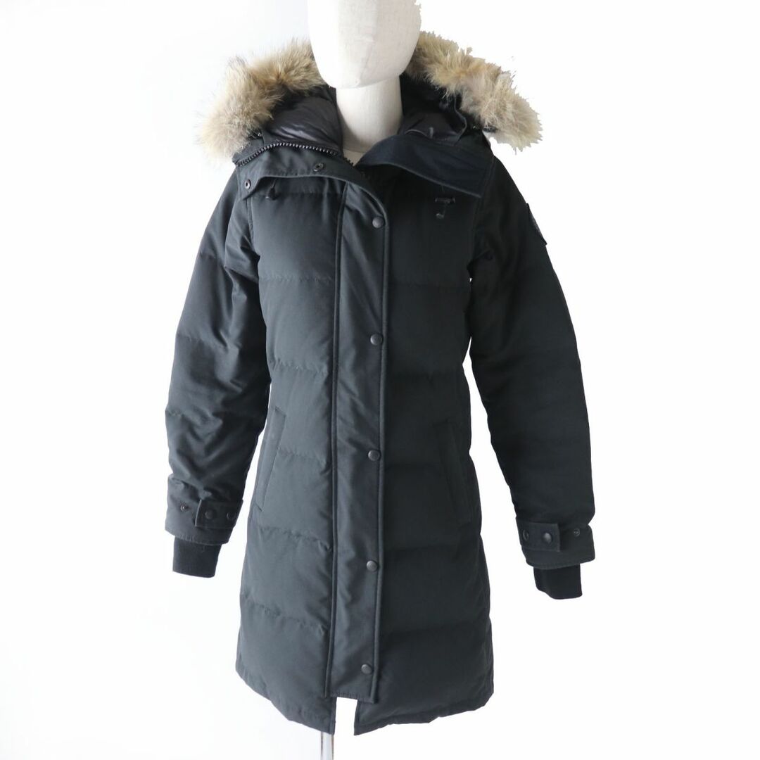 良品◎国内正規品 22AW カナダグース ブラックレーベル 3802LB レディース SHELBURNE PARKA ファー・フード付き ダウンコート ブラック 2XS83cm肩幅