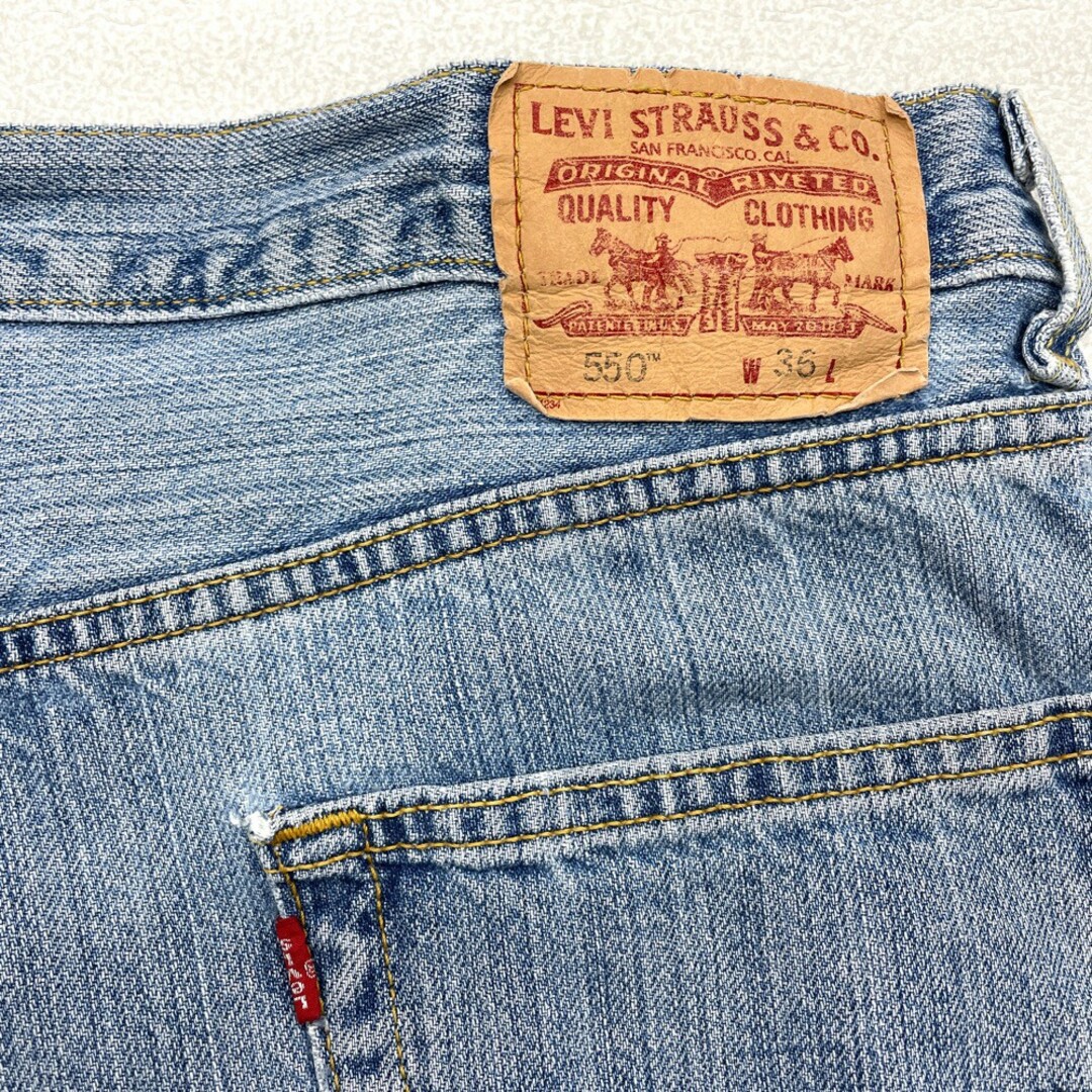 90年代 リーバイス Levi's 550 RELAXED FIT デニムショーツ ショートパンツ レディースL(w28) ヴィンテージ /eaa328217