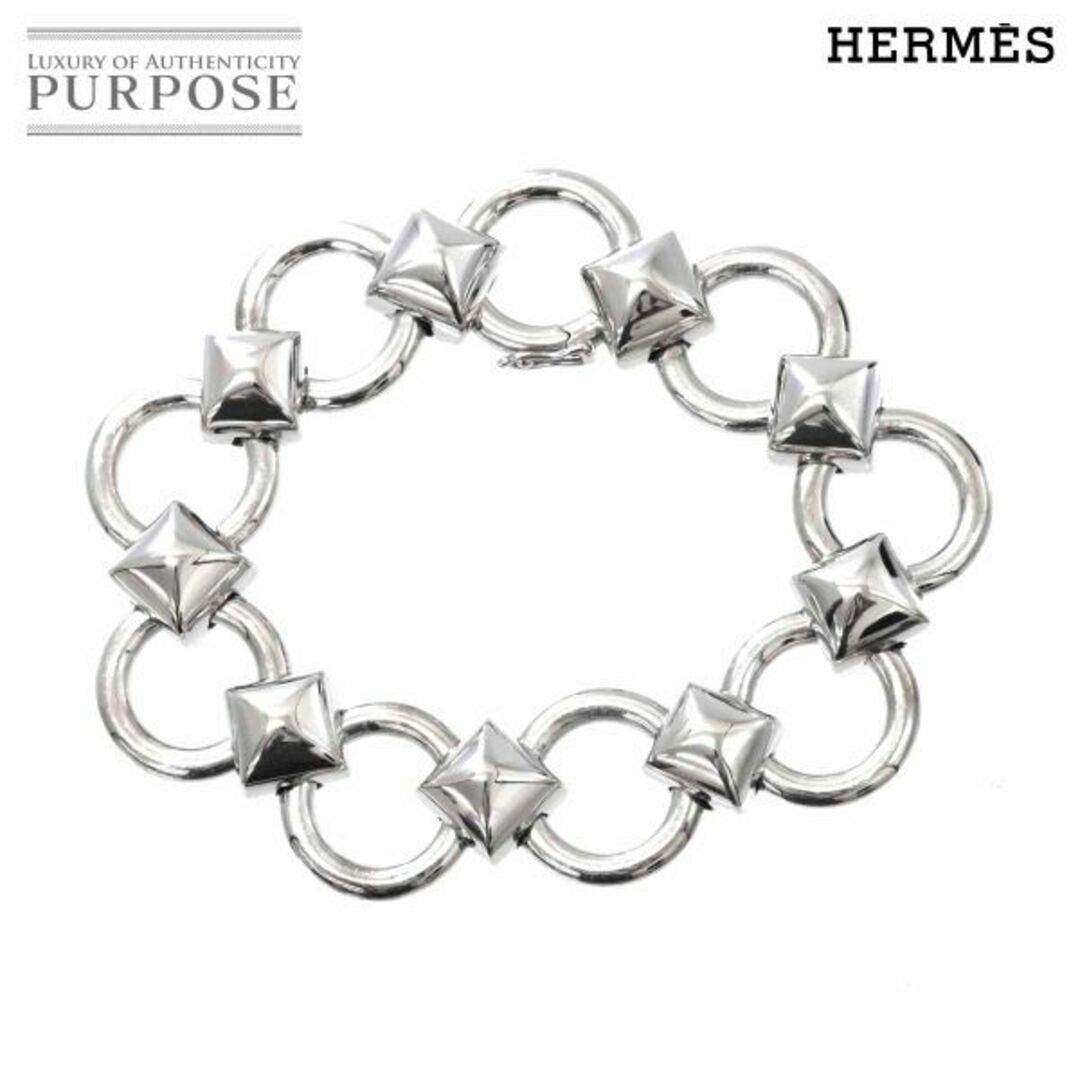 Hermes - エルメス HERMES ランスロット ブレスレット 17cm シルバー