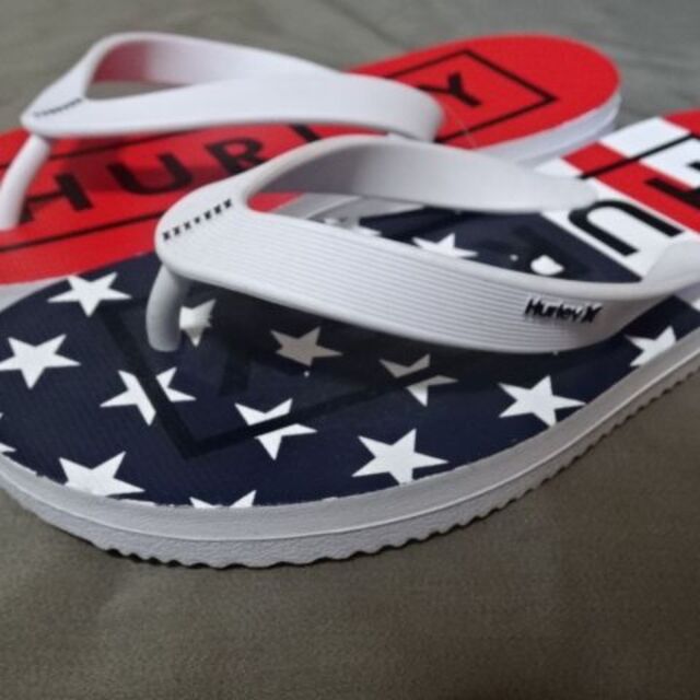 Hurley(ハーレー)のUSA購入【Hurley】USA星条旗デザイン ビーチサンダル 24.0cm  レディースの靴/シューズ(ビーチサンダル)の商品写真
