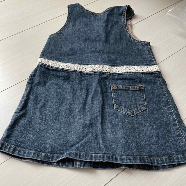 95デニムワンピ キッズ/ベビー/マタニティのキッズ服女の子用(90cm~)(ワンピース)の商品写真