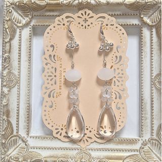 🍀👑No.9 クリアアクリル雫ピアス(ピアス)