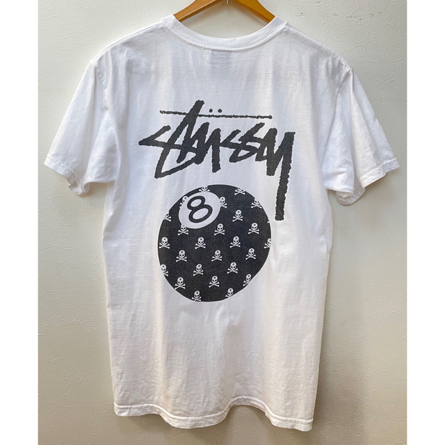 STUSSY× mastermind　半袖Tシャツ　8ボール　スカル　メキシコ製