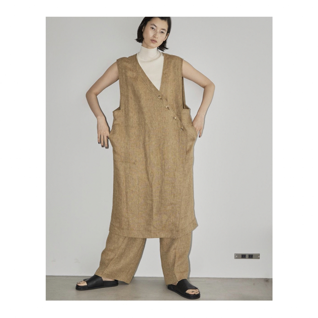 todayful Asymmetry Linen Vest リネンベスト38