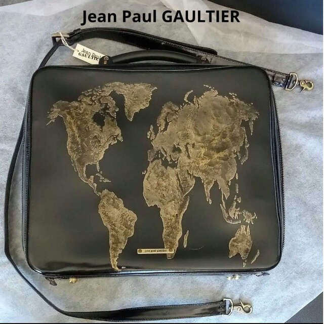 希少⭐Jean Paul GAULTIER⭐ワールドマップエナメル2WAYバッグ