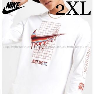 ナイキ(NIKE)の2XL 新品 NIKE ナイキ NSW JDI ロンT 長袖 Tシャツ ホワイト(Tシャツ/カットソー(七分/長袖))