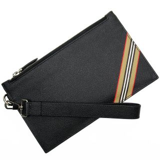 バーバリー(BURBERRY)のバーバリー BURBERRY ポーチ マルチケース レザー ブラック メンズ 送料無料【中古】 t18713g(その他)