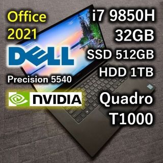 デル(DELL)の爆速 DELL  i7 9850H 32GB 512GB 1TB Office(ノートPC)