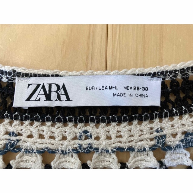 ZARA(ザラ)のZARA マクラメニットカーディガン レディースのトップス(カーディガン)の商品写真