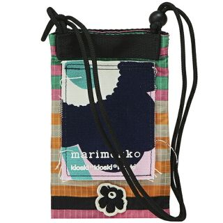 マリメッコ(marimekko)の新品 マリメッコ Marimekko ショルダーバッグ キオスキ FUNNY SMALL POCKET TASARAITA ダークブルー/ピンク/マルチ(ショルダーバッグ)