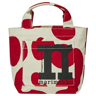 マリメッコ(marimekko)の新品 マリメッコ Marimekko トートバッグ プッロポスティ Mono Mini Tote コットン/レッド(トートバッグ)