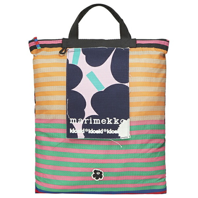 marimekko(マリメッコ)の新品 マリメッコ Marimekko リュックサック キオスキ FUNNY B-PACK TASARAITA ダークブルー/ピンク/マルチ レディースのバッグ(リュック/バックパック)の商品写真