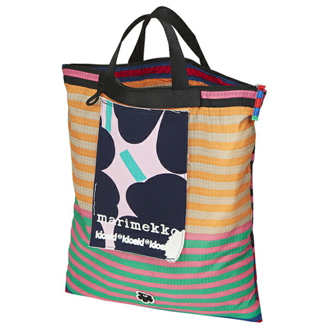 marimekko(マリメッコ)の新品 マリメッコ Marimekko リュックサック キオスキ FUNNY B-PACK TASARAITA ダークブルー/ピンク/マルチ レディースのバッグ(リュック/バックパック)の商品写真