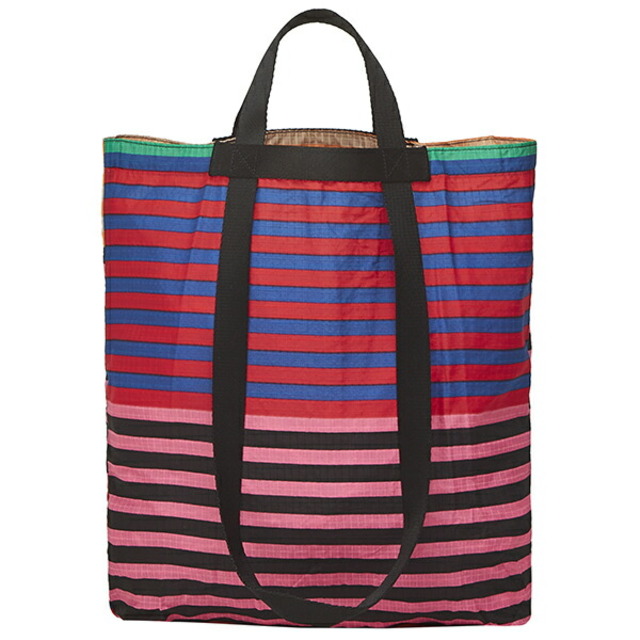 新品 マリメッコ Marimekko トートバッグ キオスキ FUNNY TOTE TASARAITA ダークブルー/ピンク/マルチ 1