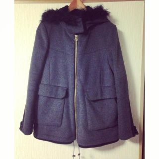 ザラ(ZARA)のZARAバイカラーコート♡暖かいです(ブルゾン)