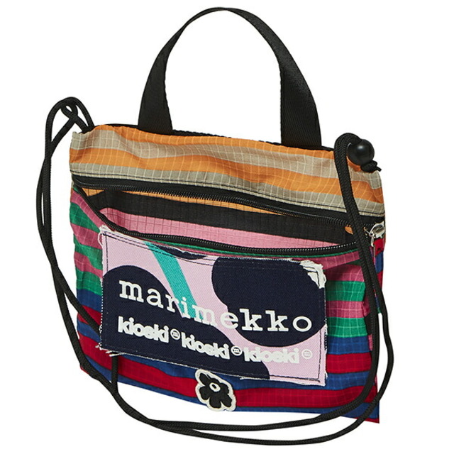 marimekko(マリメッコ)の新品 マリメッコ Marimekko ショルダーバッグ キオスキ FUNNY CROSS POCKET TASARAITA ダークブルー/ピンク/マルチ レディースのバッグ(ショルダーバッグ)の商品写真