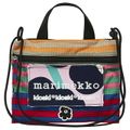 新品 マリメッコ Marimekko ショルダーバッグ キオスキ FUNNY CROSS POCKET TASARAITA ダークブルー/ピンク/マルチ